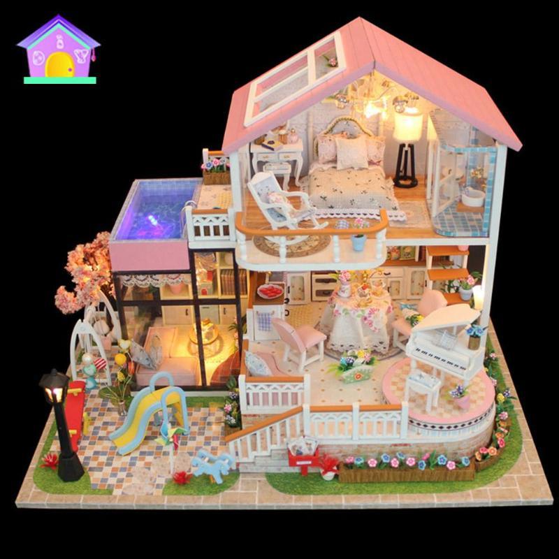 NEW LOL SURPRISE DOLL HOUSE Made with REAL WOOD Children gifts Xmas