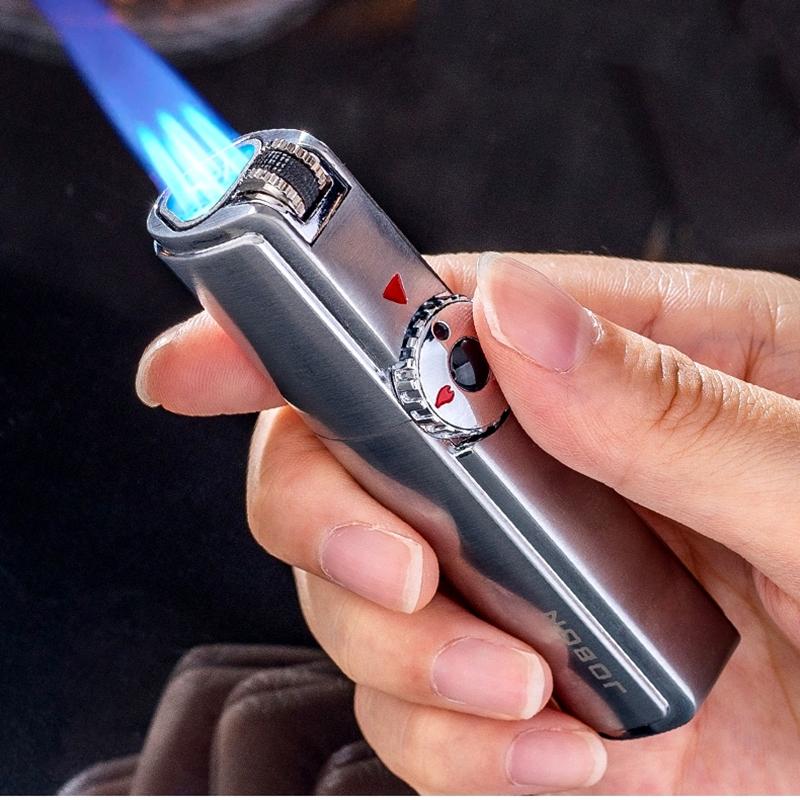 Adjustable Triple Turbo Windproof with Punch VVAY 3 Jet Flame Torch Lighter Gas Butane Refillable 