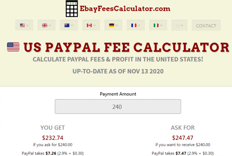 reverse paypal calculator